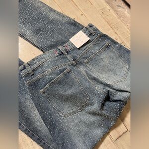 Zara watermarks Speckled Denim Jeans